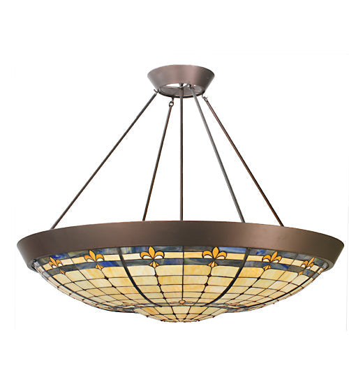 Meyda 52"W Fleur-de-Lite Inverted Pendant 82880