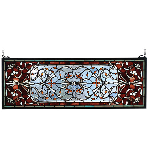 Meyda 28"W X 10"H Versaille Transom Stained Glass Window '98059