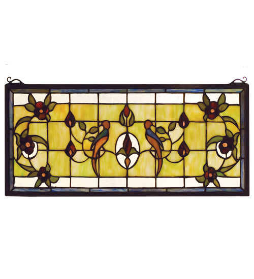 Meyda 22"W X 10"H Lancaster Stained Glass Window '98451