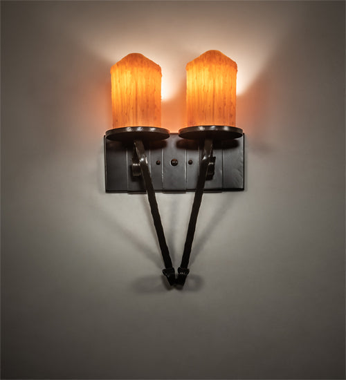 Meyda 12" Wide Carpathian 2 Light Wall Sconce '99467