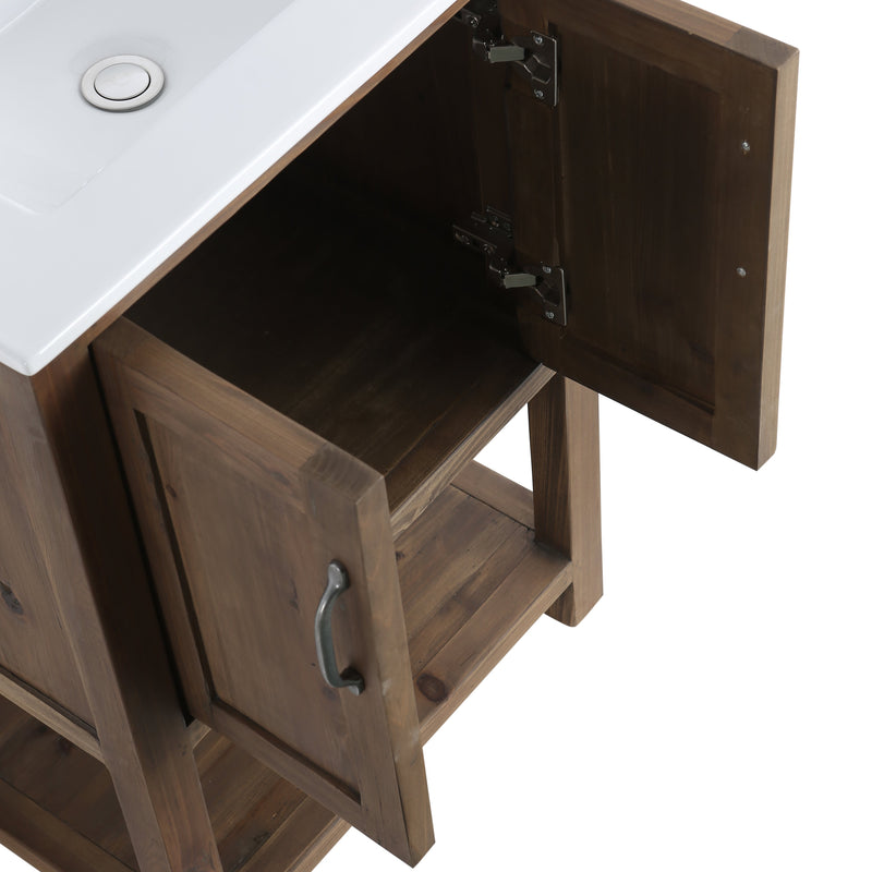 Design Element Austin 24" Single Sink Vanity - Walnut DEC4006-S