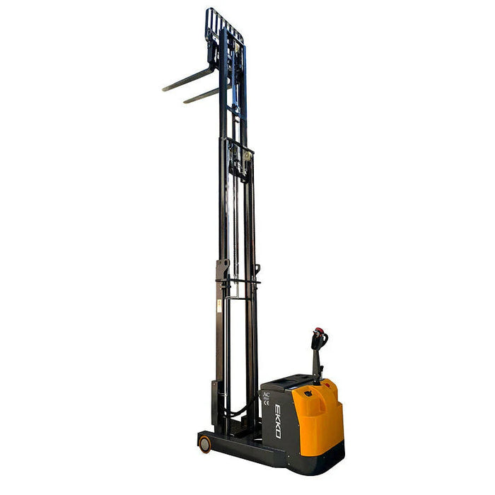 EKKO Moving Mast Walkie Reach Truck 3300 lb Cap., 216" Height EH15TH