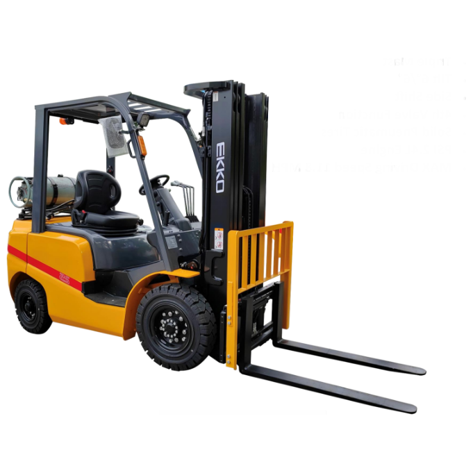 EKKO Forklift with solid pneumatic tires 5000 lbs., cap. EK25TLP