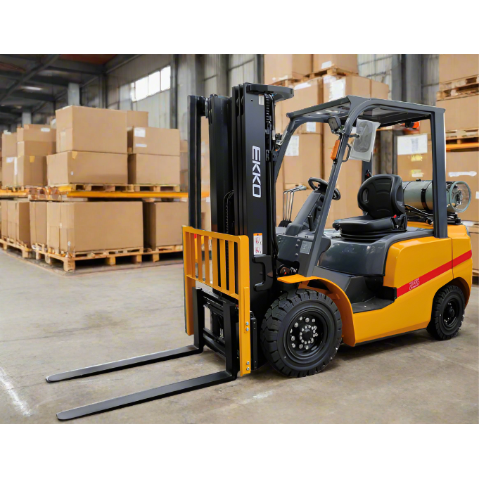 EKKO Forklift with solid pneumatic tires 5000 lbs., cap. EK25TLP