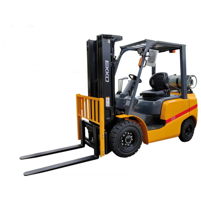 EKKO Forklift with solid pneumatic tires 5000 lbs., cap. EK25TLP