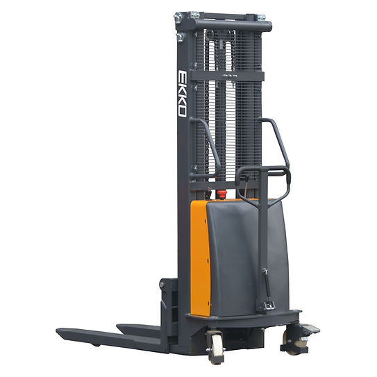 EKKO Semi-Electric Fork-Over Stacker 3300lbs. Cap., 119.3" Height EA15C