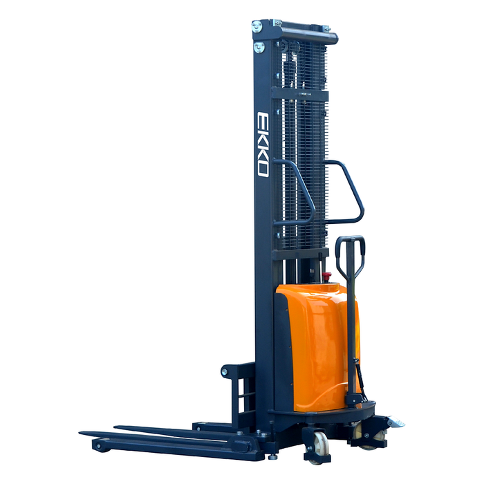 EKKO Semi-Electric Straddle Stacker 3300lbs. Cap., 138" Height EA15D