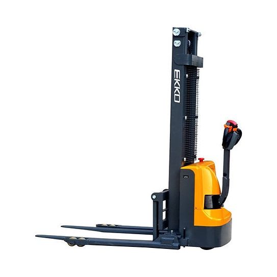 EKKO Full Powered Straddle Stacker 2640 lb Cap., 138" Height EB12E-138