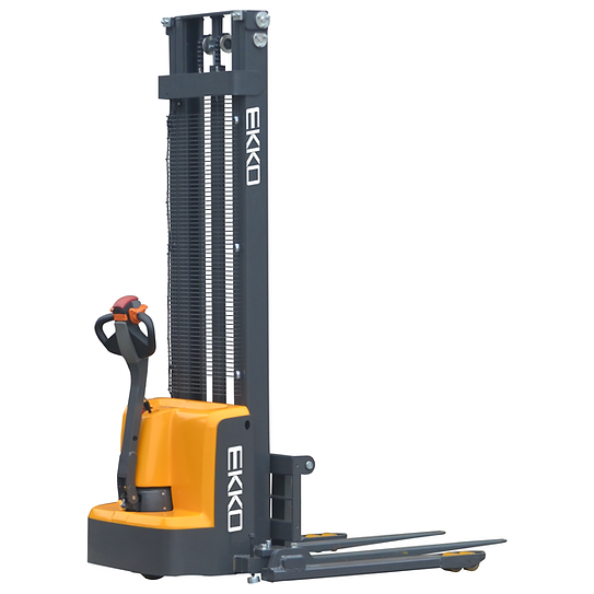 EKKO Full Powered Straddle Stacker 2800 lb Cap., 138" Height EB13E-138