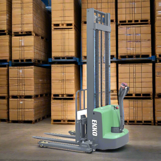 EKKO Lithium Straddle Stacker 2640 lb Cap., 145