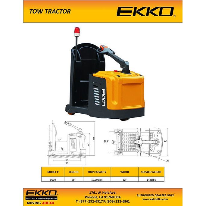 EKKO Tow Tractor 10,000lbs. Tow Capacity EG30