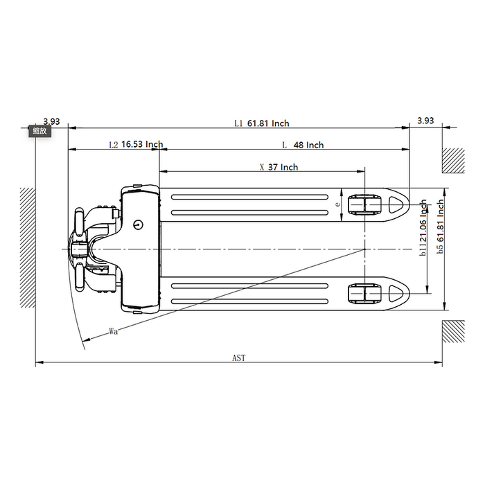 EKKO Lithium Walkie Pallet Jack 3300 lb Capacity EP15JLIC