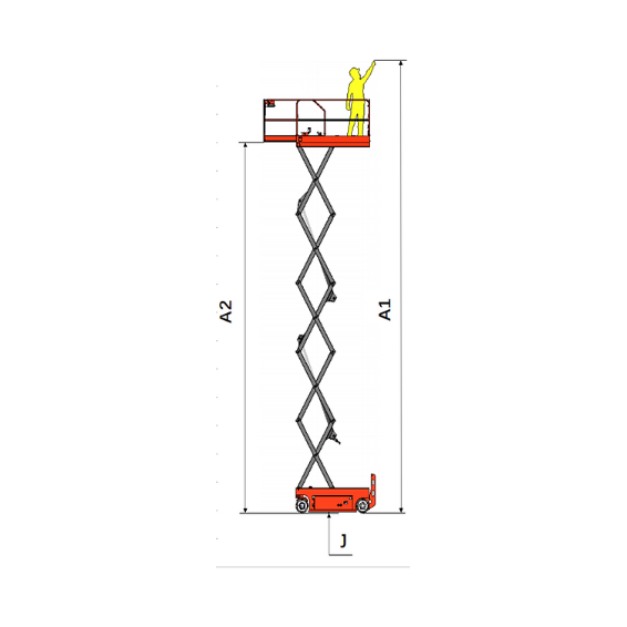 EKKO Aerial Work Platform Lift Height 32.8' (394'') ES100E-Li