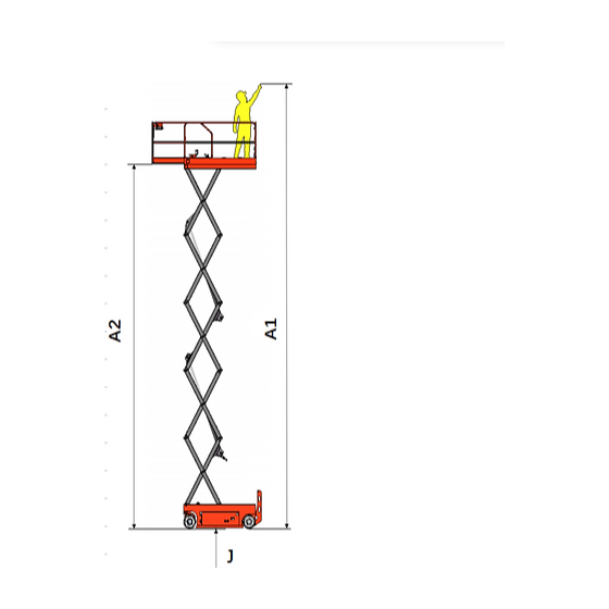 EKKO Aerial Work Platform Lift Height 32.8' (394'') ES100E