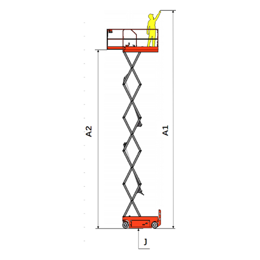 EKKO Aerial Work Platform Lift Height 39' (468'') ES120E-Li