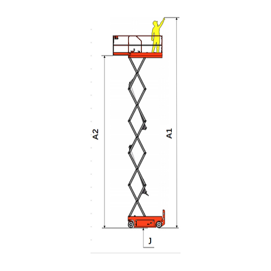 EKKO Aerial Work Platform Lift Height 26.2' (315'') ES80E