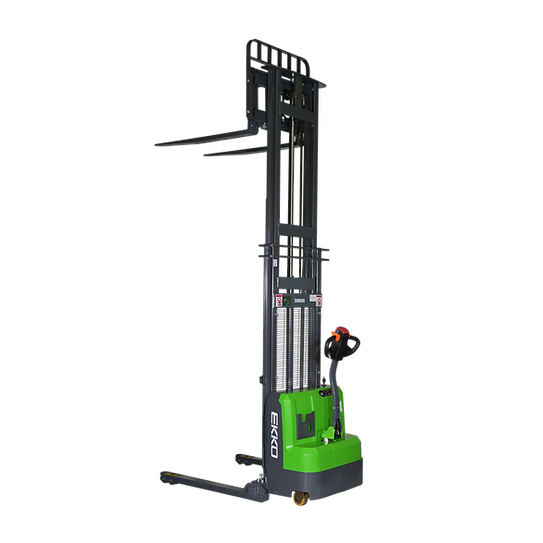 EKKO Lithium Straddle Stacker 3000 lb. Cap., 118" Height EB14C-118Li