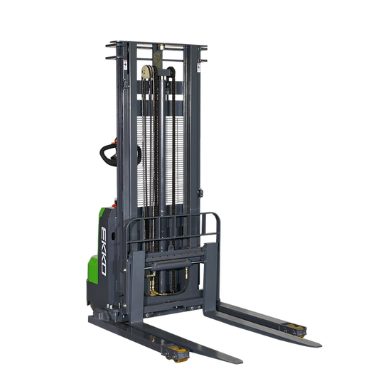 EKKO Lithium Straddle Stacker 3000 lb. Cap., 118" Height EB14C-118Li