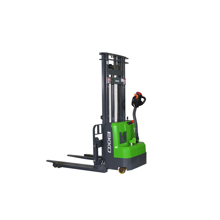 EKKO Lithium Straddle Stacker 3000 lb. Cap., 118" Height EB14C-118Li