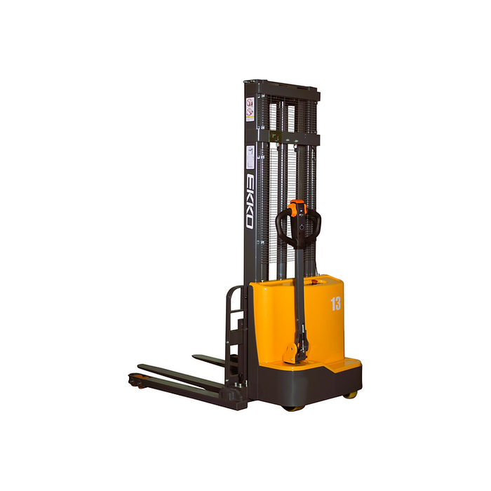 EKKO Full Powered Straddle Stacker 2800 lb Cap., 118" Height EB13C-118