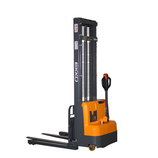 EKKO Full Powered Straddle Stacker 3000 lb. Cap., 138" Height EB14C-138