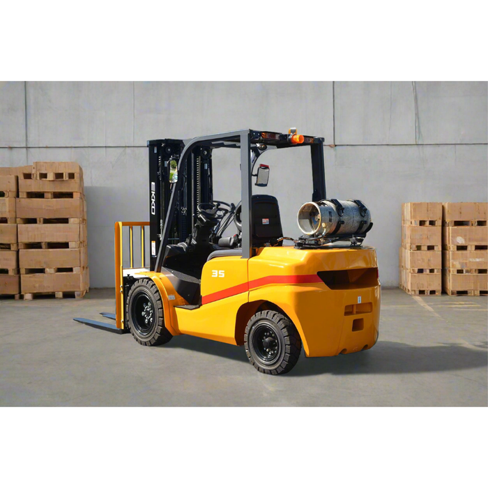 EKKO Forklift with solid pneumatic tires 7000 lbs., cap. EK35TLP