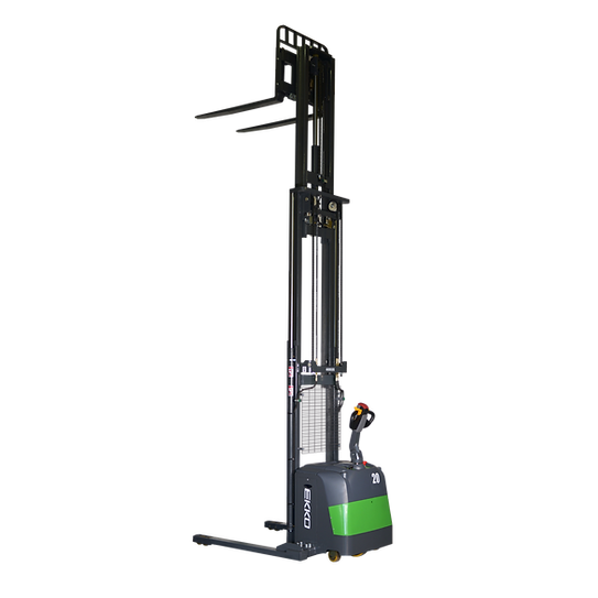 EKKO Lithium Electric Straddle Stacker 4400 lb Cap., 216" Height EB20CS-216Li