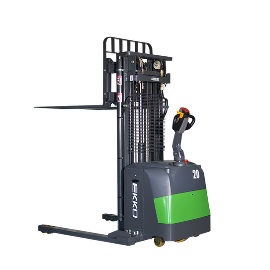 EKKO Lithium Electric Straddle Stacker 4400 lb Cap., 216" Height EB20CS-216Li