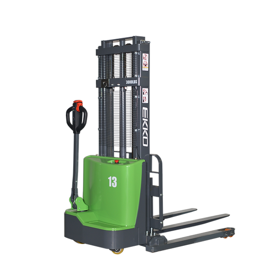 EKKO Lithium Straddle Stacker 2800 lb Cap., 98" Height EB13C-98Li