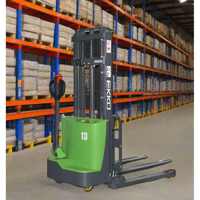 EKKO Lithium Straddle Stacker 2800 lb Cap., 98" Height EB13C-98Li