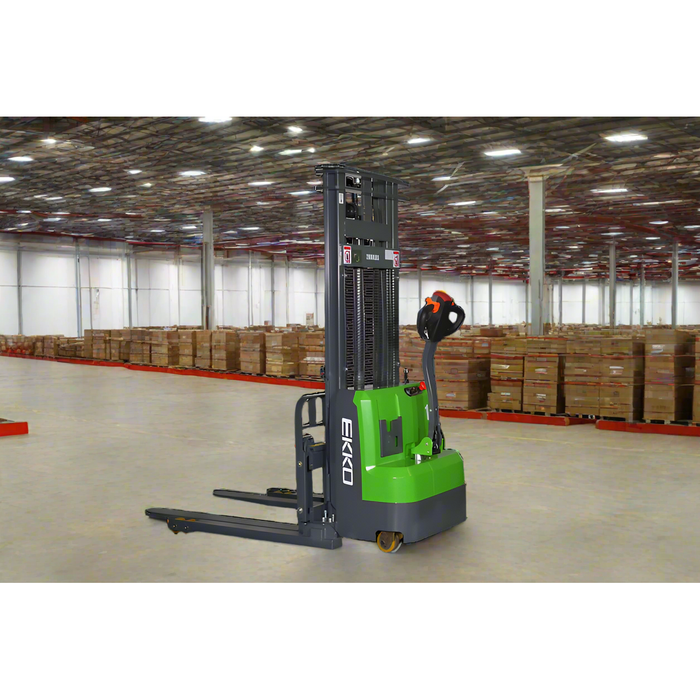 EKKO Lithium Straddle Stacker 3000 lb. Cap., 145" Height EB14C-145Li