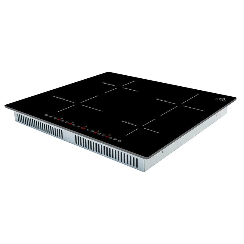 FORNO Parco 24-Inch Induction Cooktop, 4 Zones, 7200W, Touch Control, 9 Power Levels & Booster Function - FCTIN0583-24