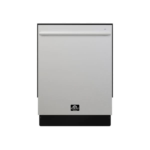 FORNO 3-Piece Appliance Package - 36-Inch Marco Gas Range, French Door Refrigerator, & Dishwasher in Stainless Steel FBDL-009-01CAUS