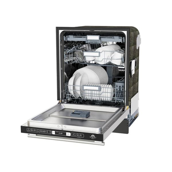 FORNO 3-Piece Appliance Package - 36-Inch Marco Gas Range, French Door Refrigerator, & Dishwasher in Stainless Steel FBDL-009-01CAUS