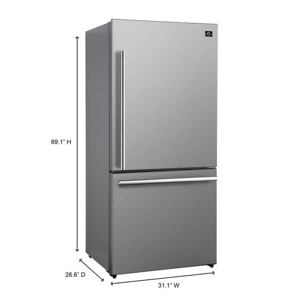 FORNO 2-Piece Appliance Package - 36-Inch Electric Range and 31-Inch Refrigerator, Right Hinge in Stainless Steel FBDL-013-06CAUS
