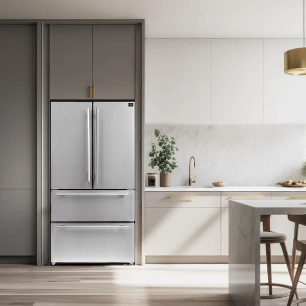 FORNO 2-Piece Appliance Package - 36-Inch Electric Range and 36-Inch French Door Refrigerator in Stainless Steel FBDL-013-08CAUS