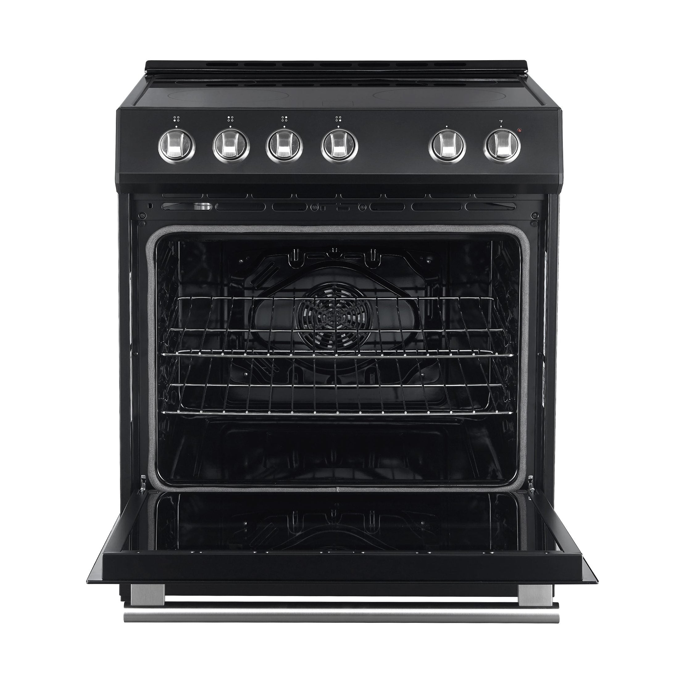 Forno Espresso Package - 30" Electric Range and Range Hood in Stainless Steel, Black, or White with Accents
