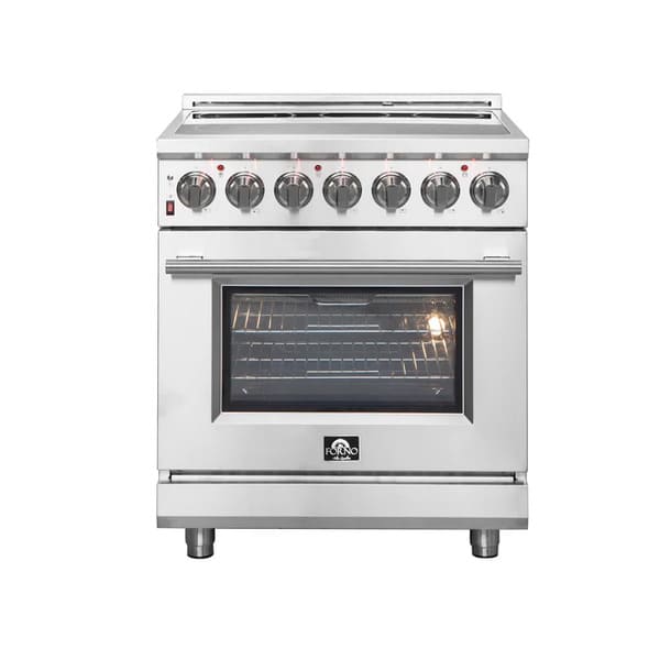 FORNO 2-Piece Appliance Package - 30-Inch Electric Range and 36-Inch French Door Refrigerator in Stainless Steel FBDL-013-03CAUS
