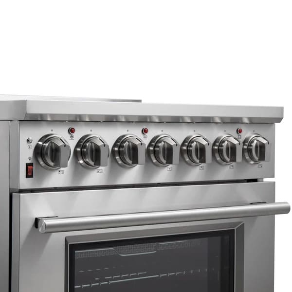 FORNO 2-Piece Appliance Package - 30-Inch Electric Range and 30-Inch French Door Refrigerator in Stainless Steel FBDL-013-05CAUS