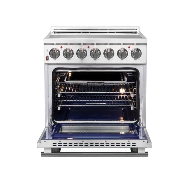 FORNO 2-Piece Appliance Package - 30-Inch Electric Range and 30-Inch French Door Refrigerator in Stainless Steel FBDL-013-05CAUS