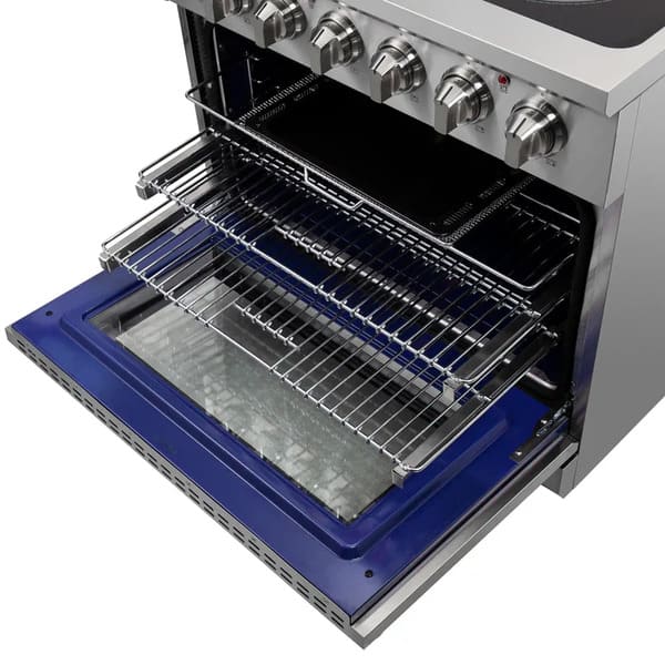 FORNO 2-Piece Appliance Package - 36-Inch Electric Range and 30-Inch French Door Refrigerator in Stainless Steel FBDL-013-10CAUS
