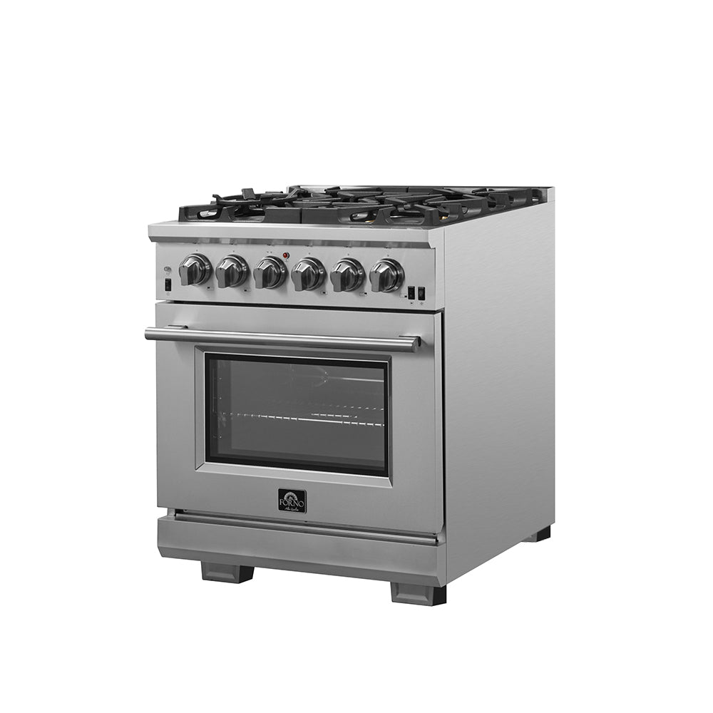 Forno Appliance Package - 30" Gas Range and 30" Refrigerator with Ice Maker, FBDL-019-01CAUS