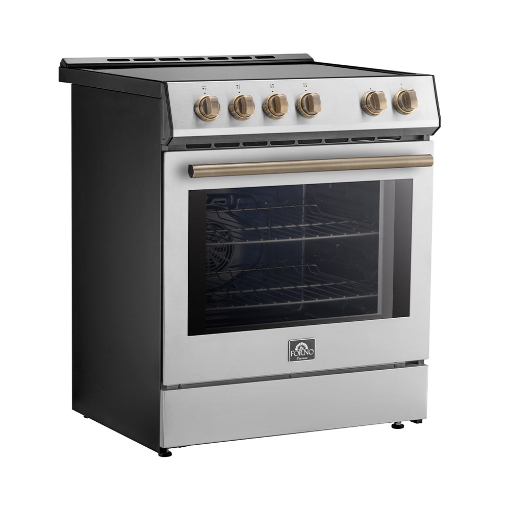 FORNO Leonardo Espresso 30" Slide-In Electric Induction in Stainless-Steel - FFSIN0982-30