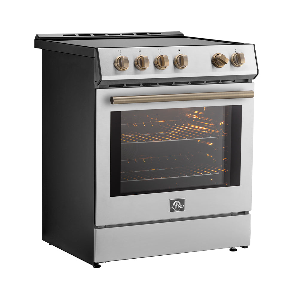 FORNO Leonardo Espresso 30" Slide-In Electric Induction in Stainless-Steel - FFSIN0982-30