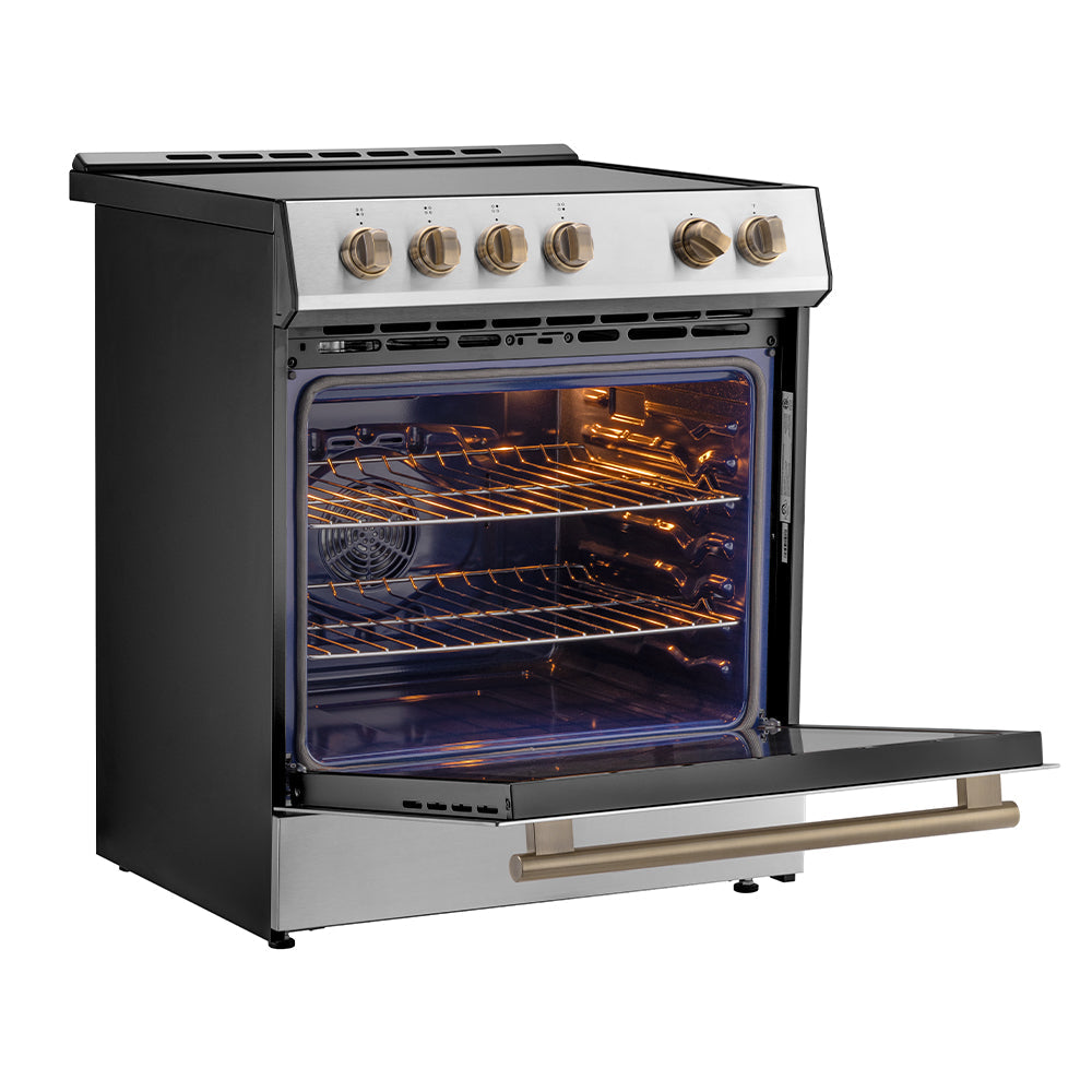 FORNO Leonardo Espresso 30" Slide-In Electric Induction in Stainless-Steel - FFSIN0982-30