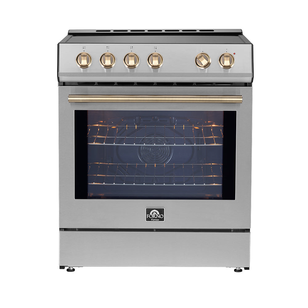 FORNO Leonardo Espresso 30" Slide-In Electric Induction in Stainless-Steel - FFSIN0982-30