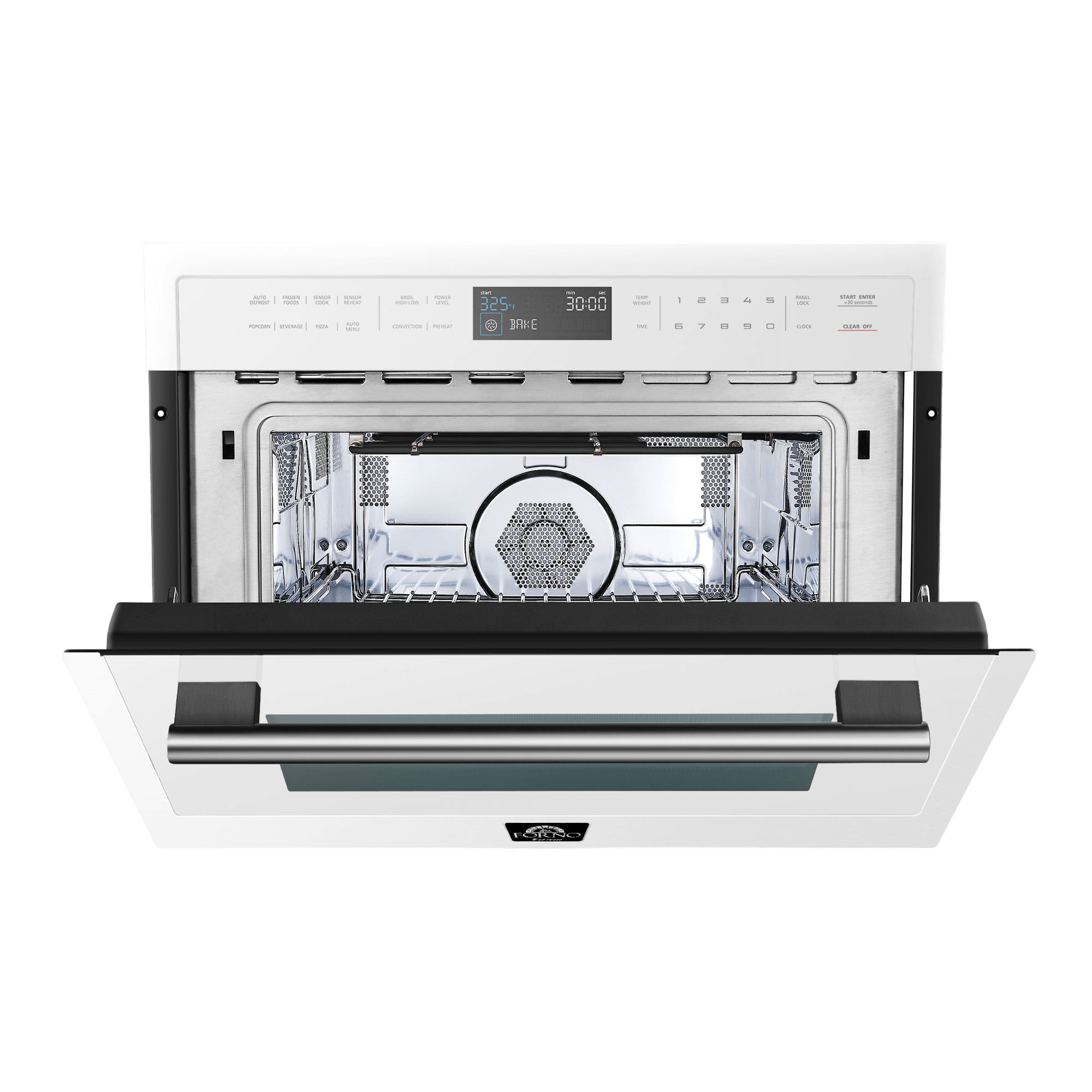 FORNO Oliena Espresso Black 24″ 1750 Watt Compact Oven & 1000 Watt Microwave, 1.6 cu. ft. - FMWDR3093-24BLK