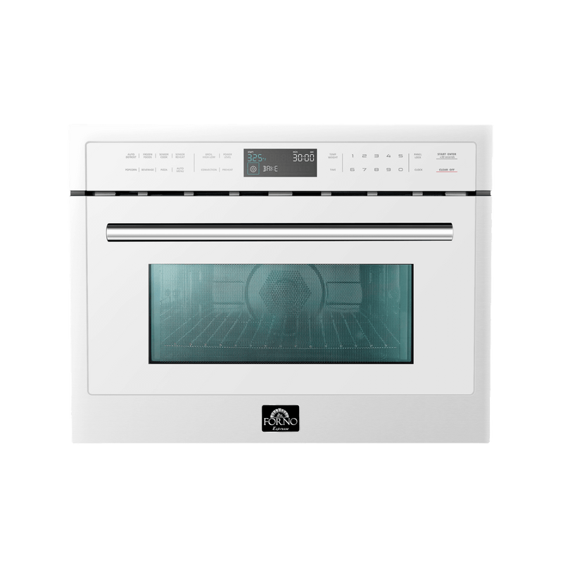 FORNO Oliena Espresso Black 24″ 1750 Watt Compact Oven & 1000 Watt Microwave, 1.6 cu. ft. - FMWDR3093-24BLK