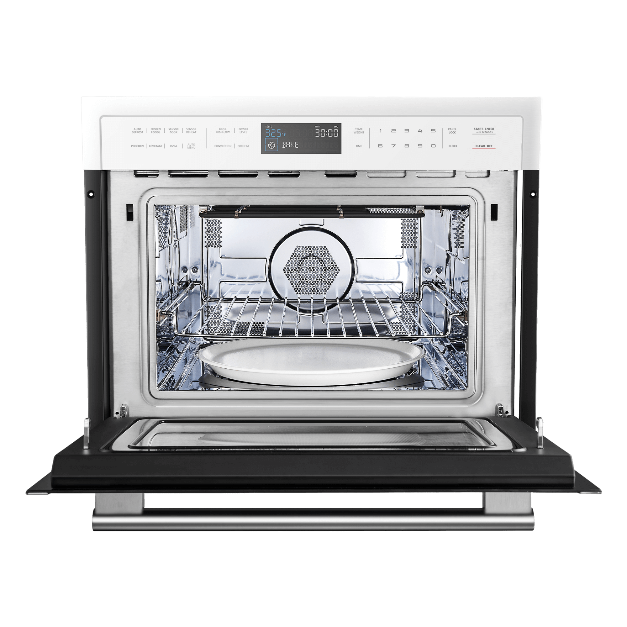 FORNO Oliena Espresso Black 24″ 1750 Watt Compact Oven & 1000 Watt Microwave, 1.6 cu. ft. - FMWDR3093-24BLK