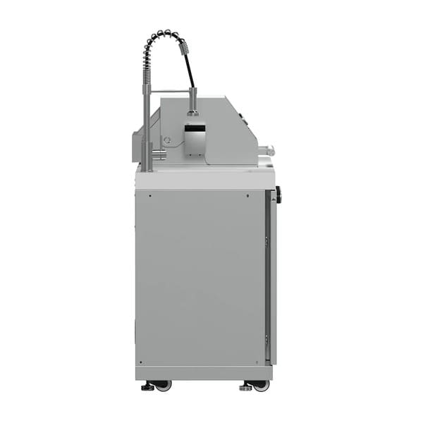 FORNO Bulnes Outdoor Kitchen 30-Inch BBQ 60,000 BTU, with Sear, Rotisserie Infrared Burners, 1.8 Cu.Ft. Beverage Center, & Black/White Countertops